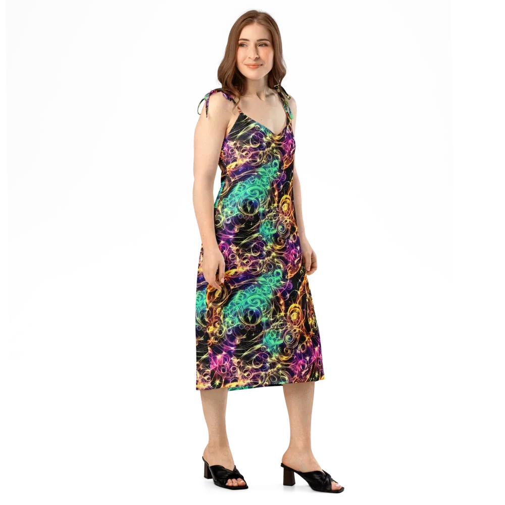 Radiant Spiral on Slip Dress — Right Front