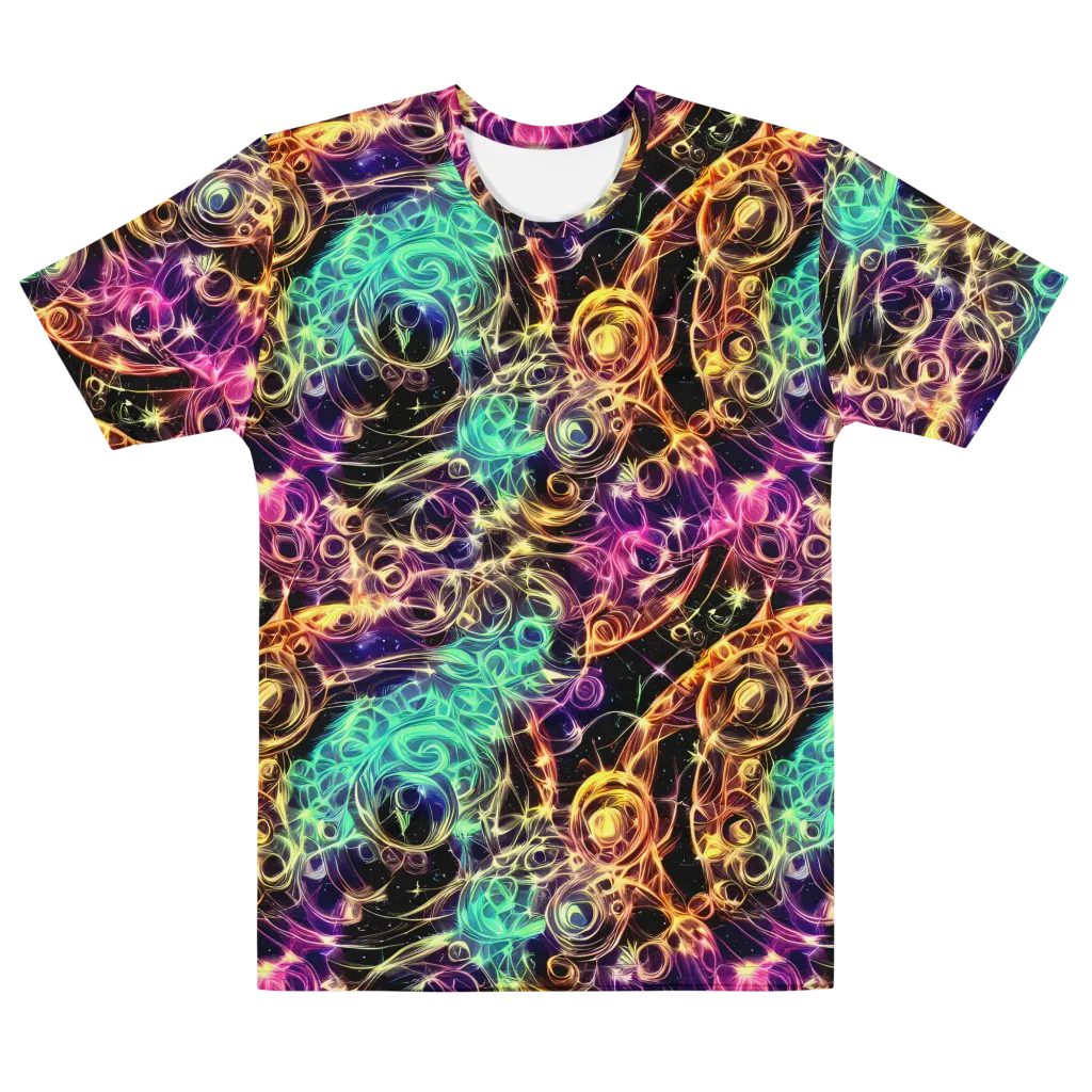Radiant Spiral on Men's Cotton Crew Neck T-Shirt — Front