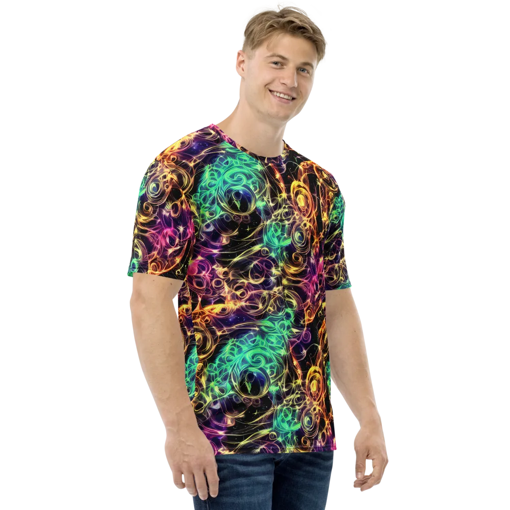 Radiant Spiral on Men's Crew Neck T-Shirt — Right