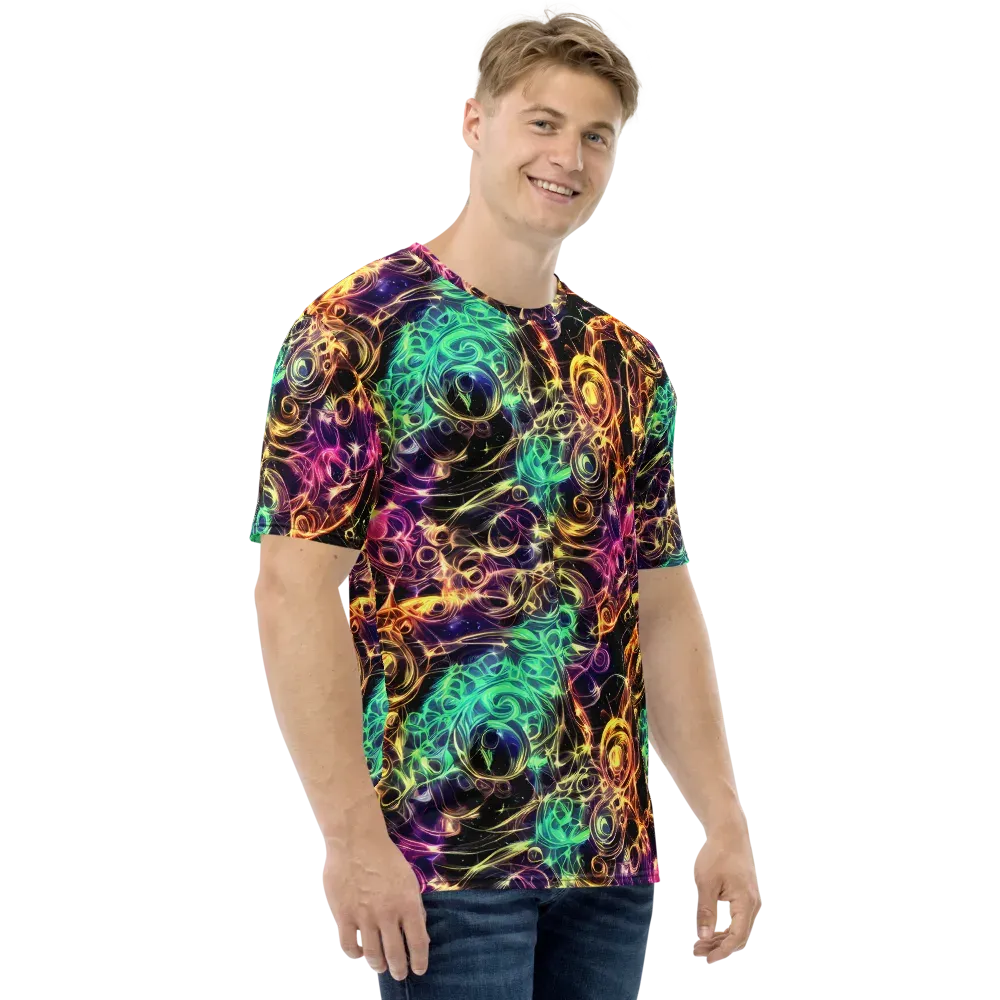 Radiant Spiral on Men's Crew Neck T-Shirt — Right