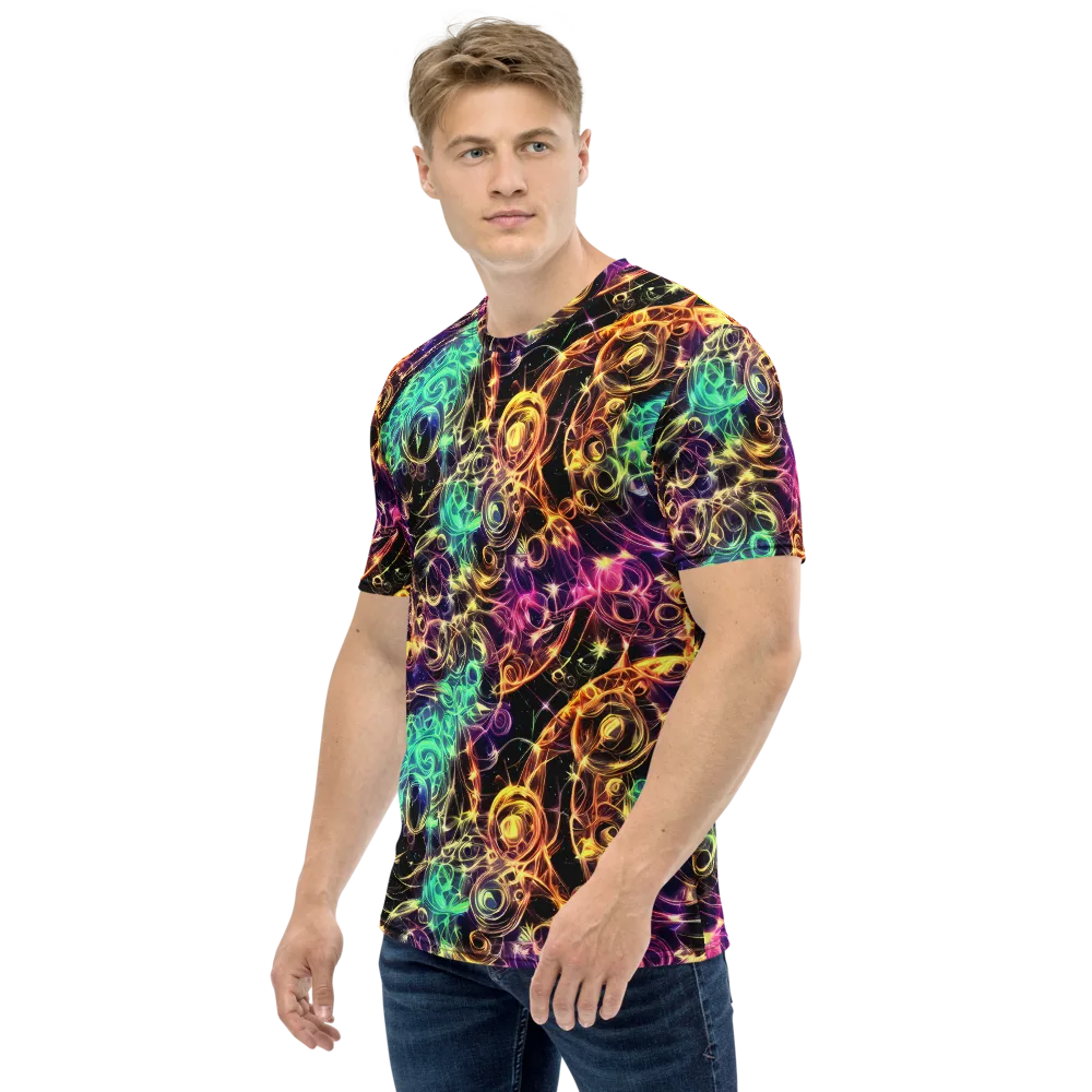 Radiant Spiral on Men's Crew Neck T-Shirt — Left