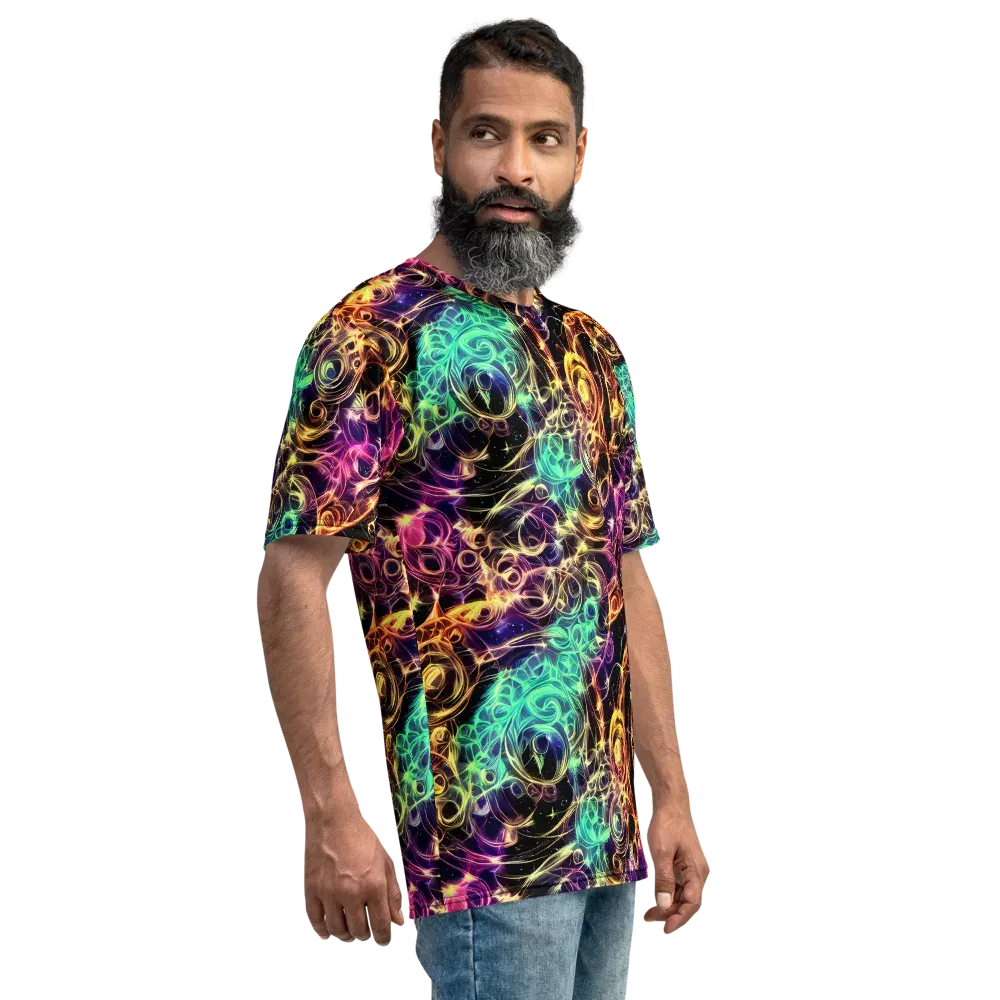 Radiant Spiral on Men's Crew Neck T-Shirt — Right