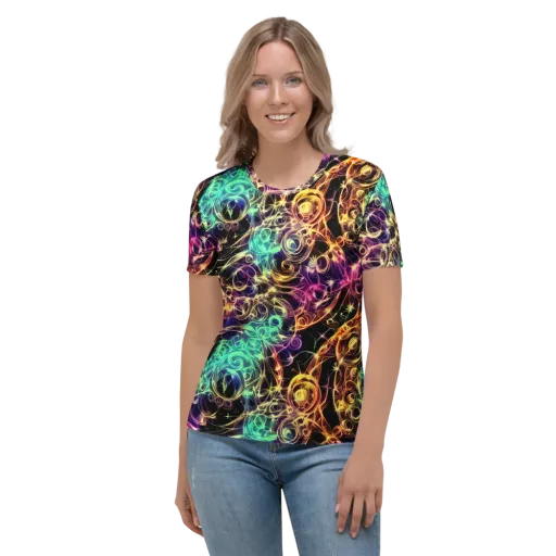 Radiant Spiral on a Women's Crew Neck T-Shirt