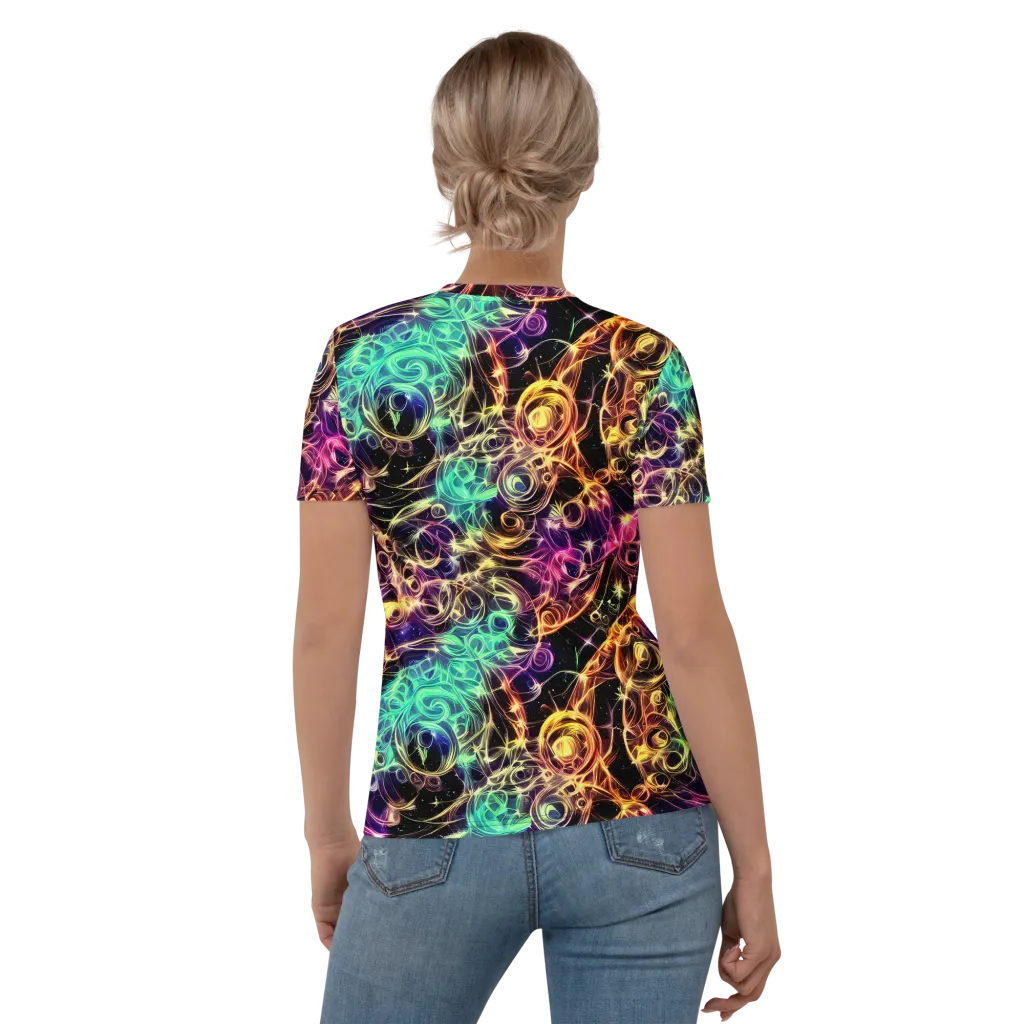 Radiant Spiral on Women's Crew Neck T-Shirt — Back