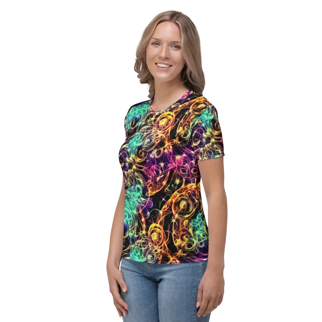 Radiant Spiral on Women's Crew Neck T-Shirt — Left
