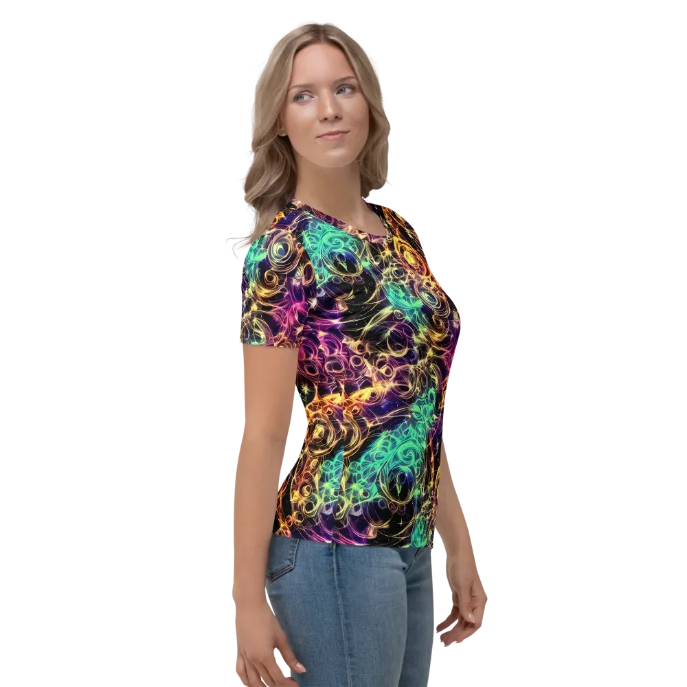 Radiant Spiral on Women's Crew Neck T-Shirt — Right