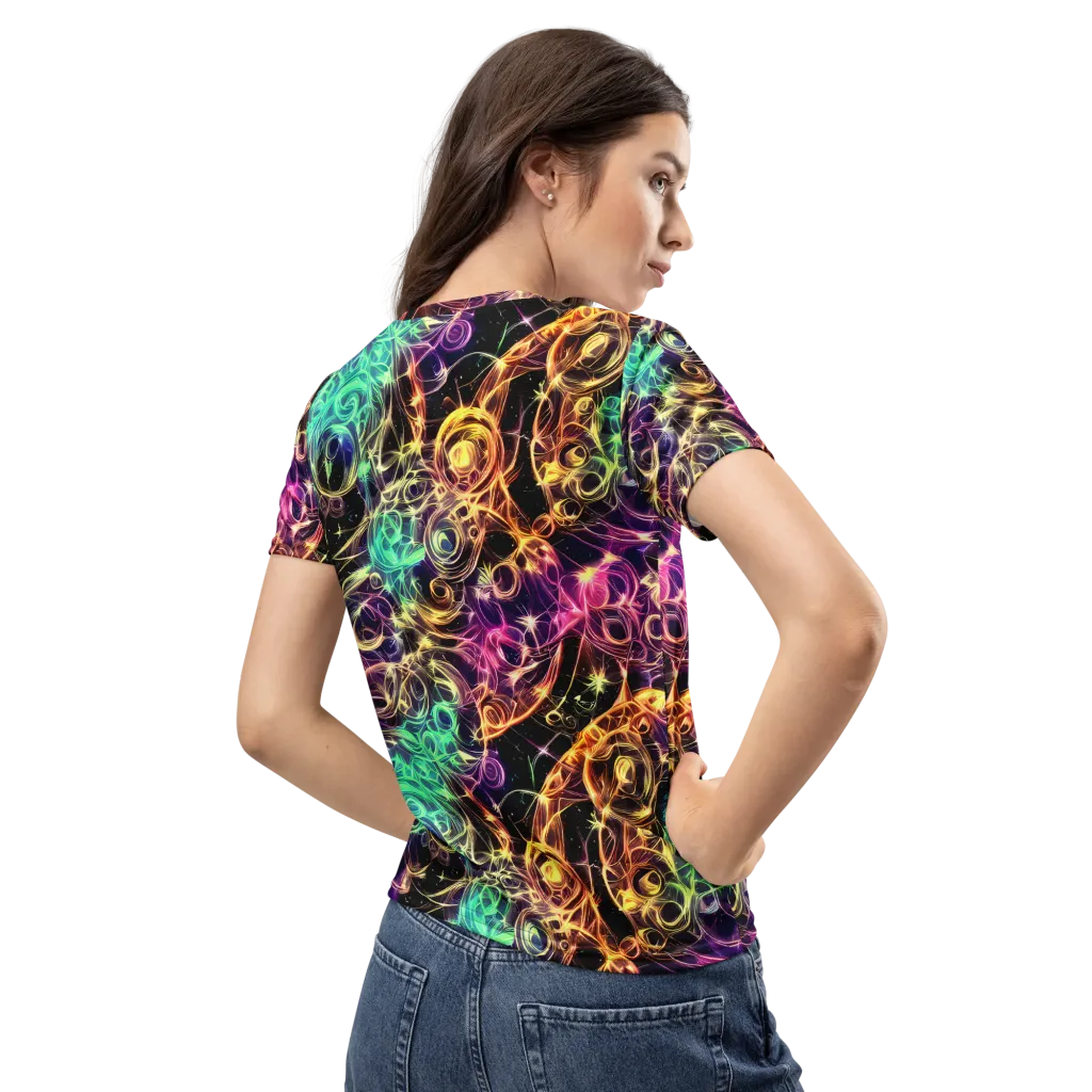 Radiant Spiral on Women's Crew Neck T-Shirt — Back