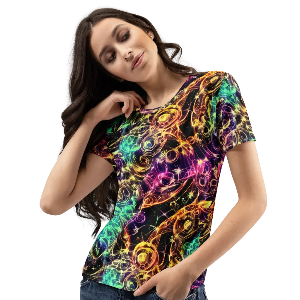 Radiant Spiral on Women's Crew Neck T-Shirt — Left Front