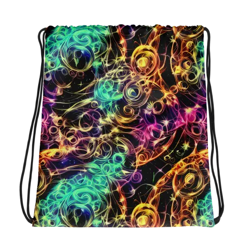 Radiant Spiral on a Drawstring Bag