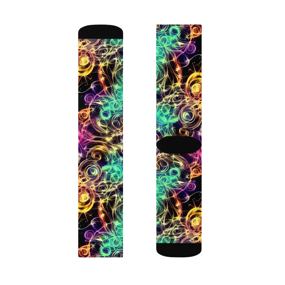 Radiant Spiral on Socks — Right Sock