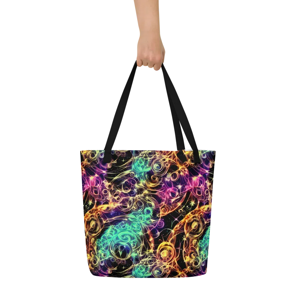 Radiant Spiral on Large Tote Bag W/ Pocket — Front