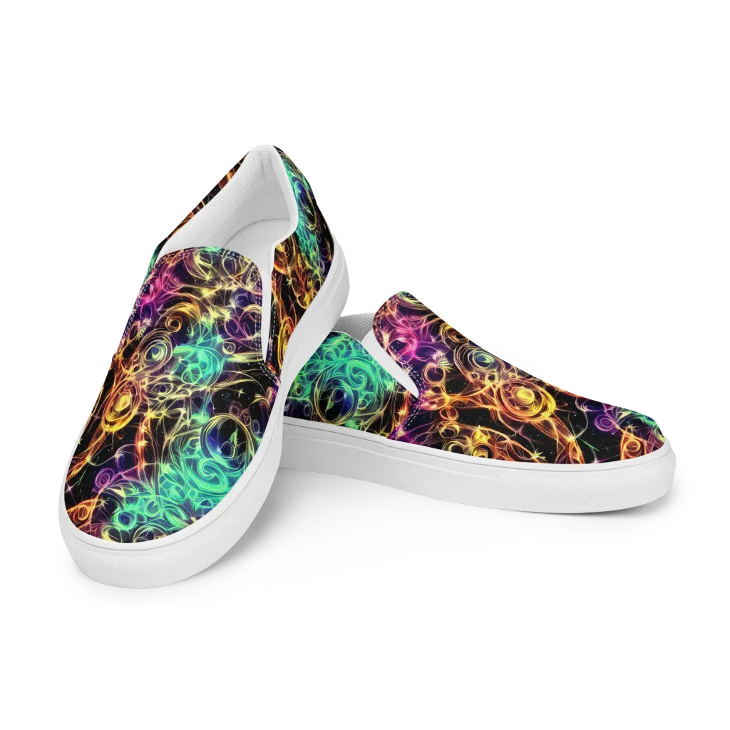 Radiant Spiral on Women's Slip-On Canvas Shoes — Left Front