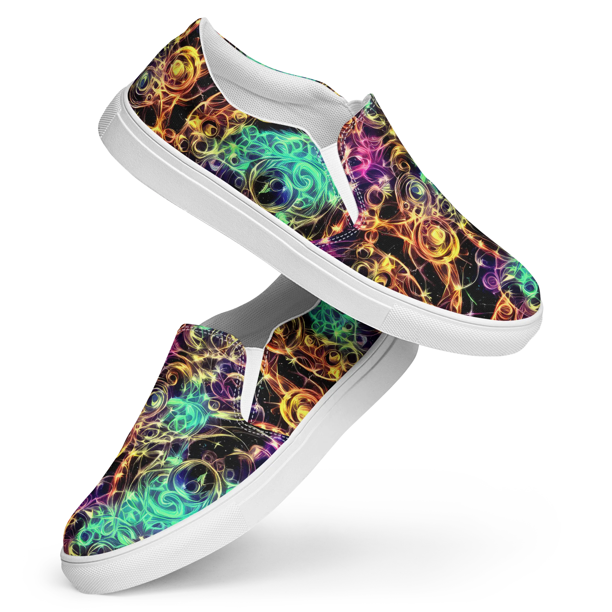 Radiant Spiral on Women's Slip-On Canvas Shoes — Front