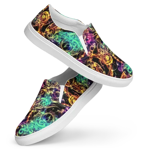 Radiant Spiral on a Women's Slip-On Canvas Shoes