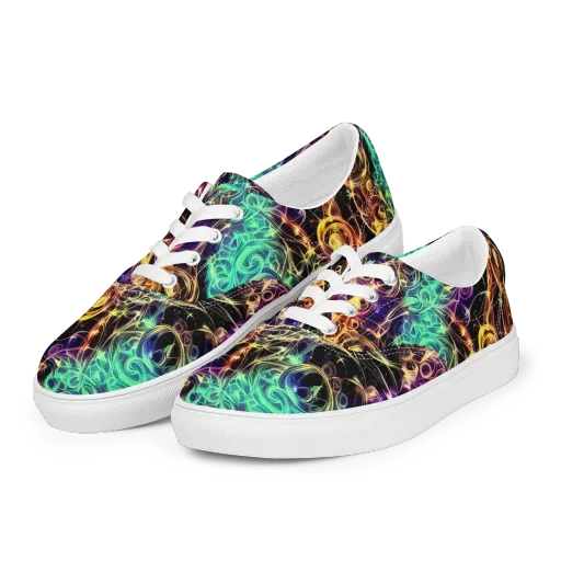 Radiant Spiral on a Men's Lace-Up Canvas Shoes