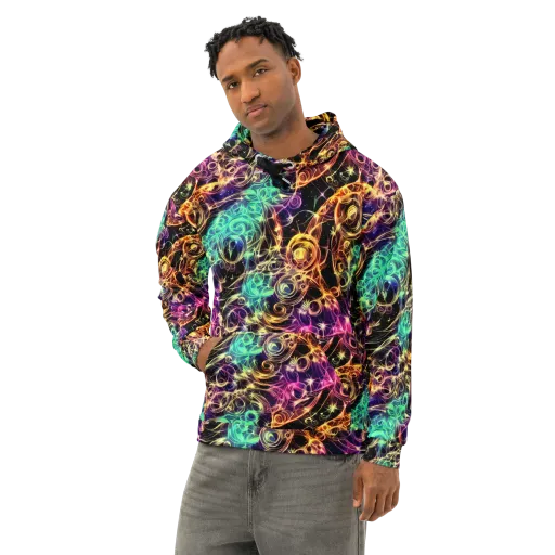 Radiant Spiral on a Cotton Hoodie