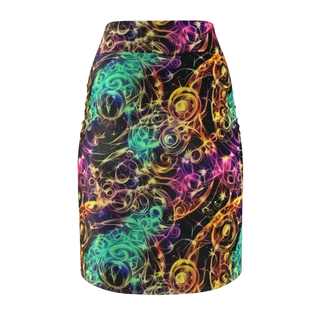 Radiant Spiral on Pencil Skirt — Back
