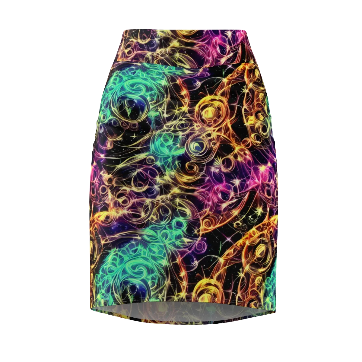 Radiant Spiral on Pencil Skirt — Front