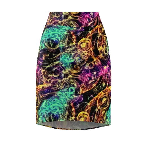 Radiant Spiral on a Pencil Skirt