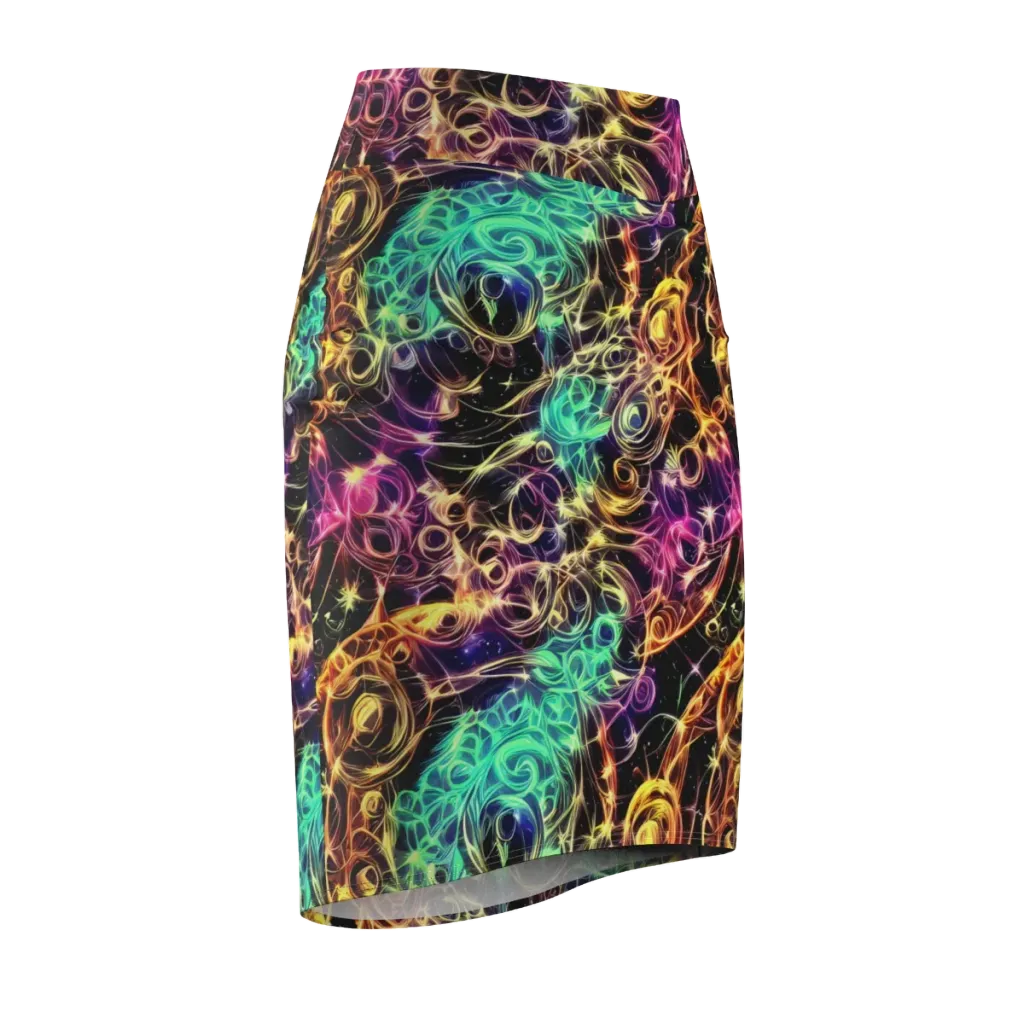 Radiant Spiral on Pencil Skirt — Front Side