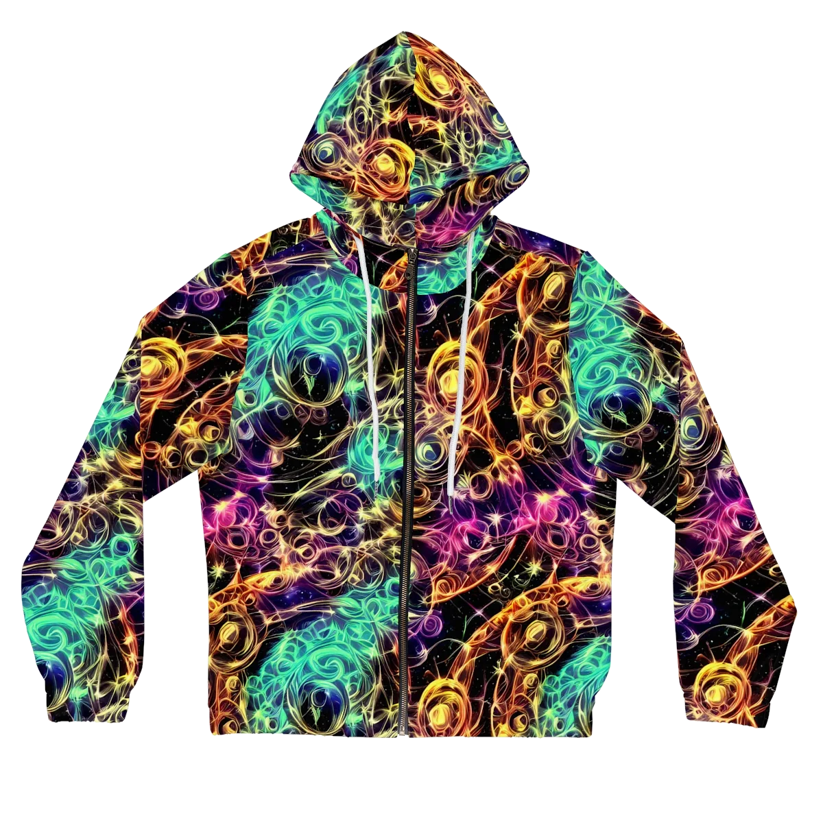 Radiant Spiral on Women's Full-Zip Hoodie — Front