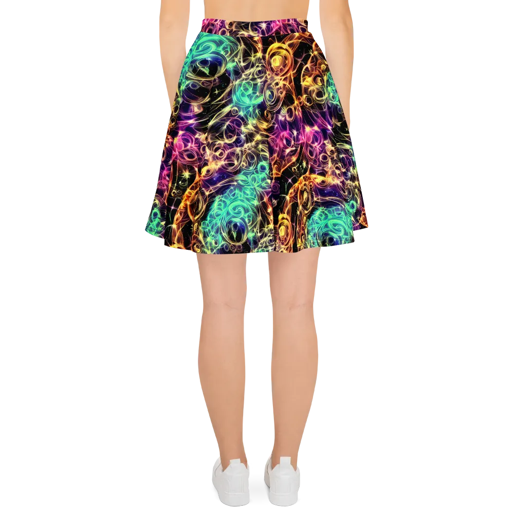 Radiant Spiral on Skater Skirt — Back