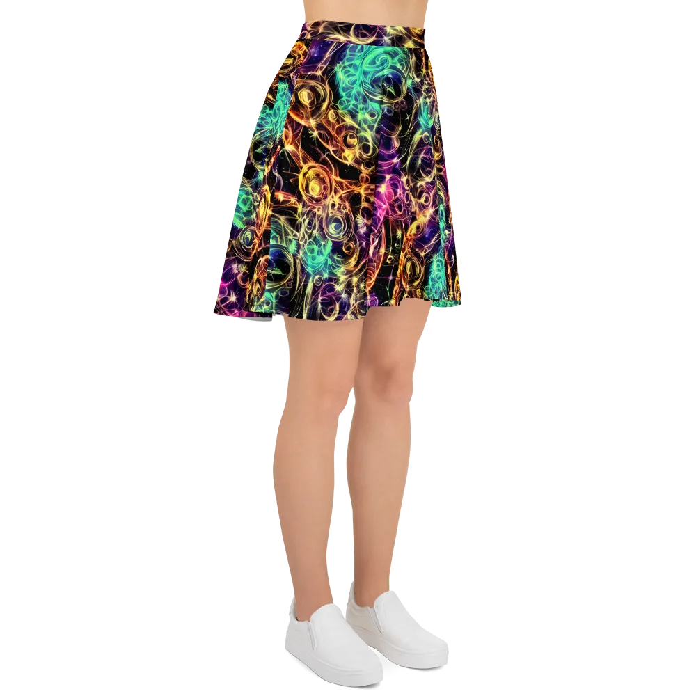 Radiant Spiral on Skater Skirt — Right