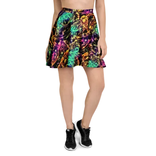 Radiant Spiral on a Skater Skirt