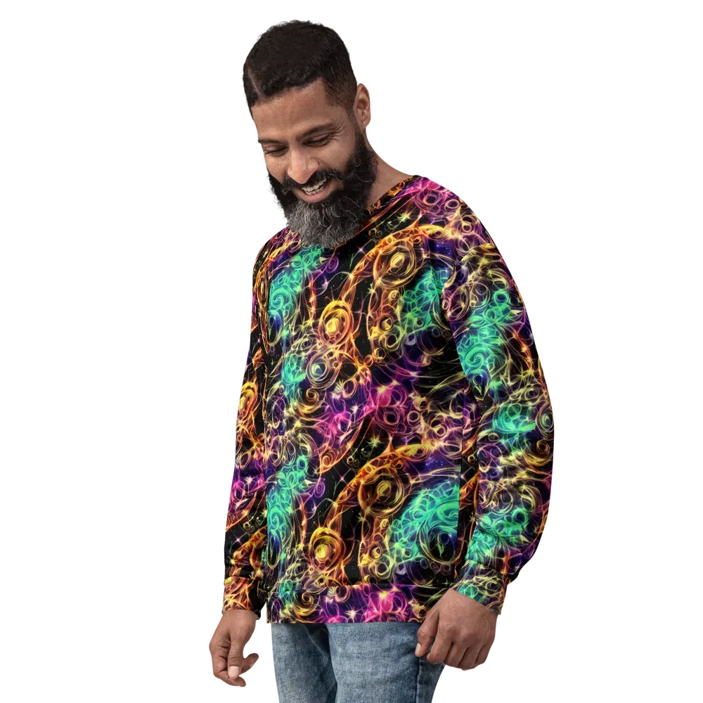 Radiant Spiral on Sweatshirt — Left Front