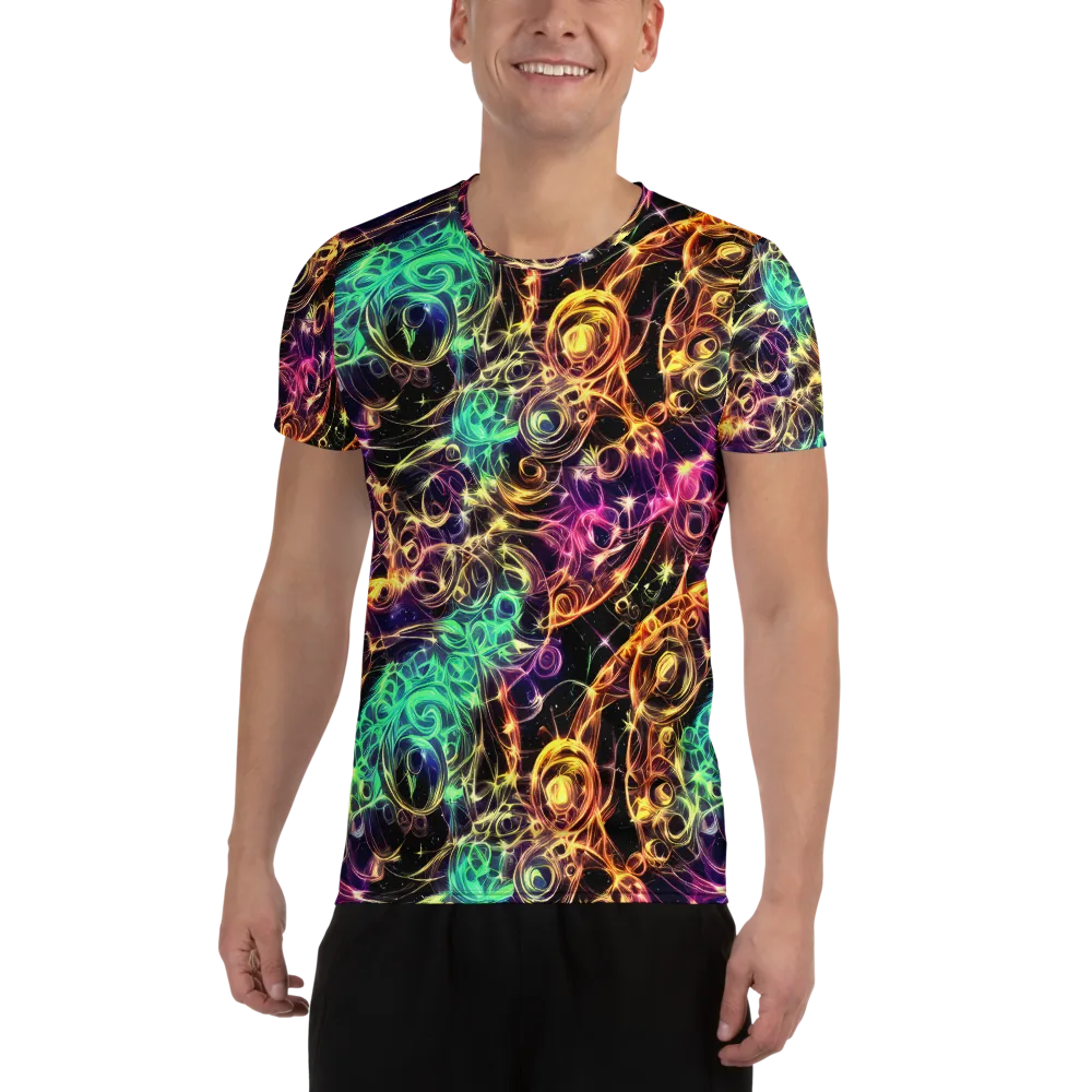 Radiant Spiral on Men's Athletic T-Shirt — Front