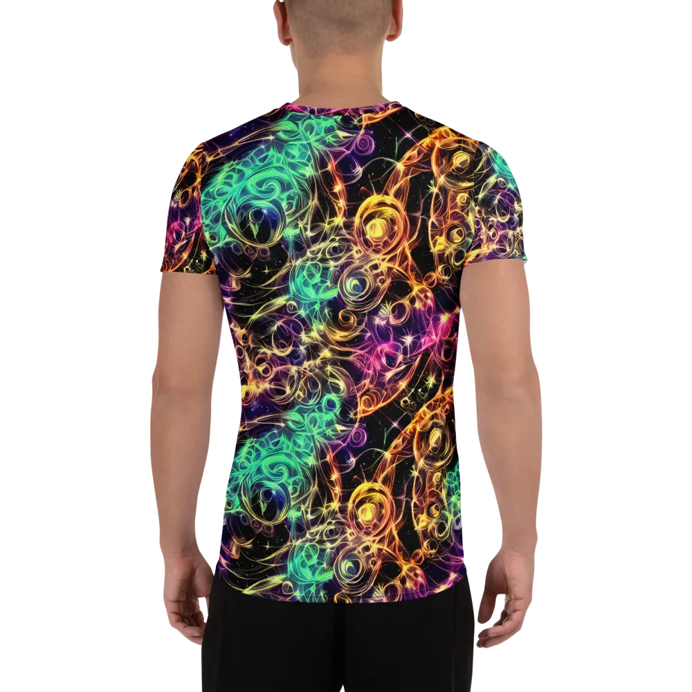 Radiant Spiral on Men's Athletic T-Shirt — Back