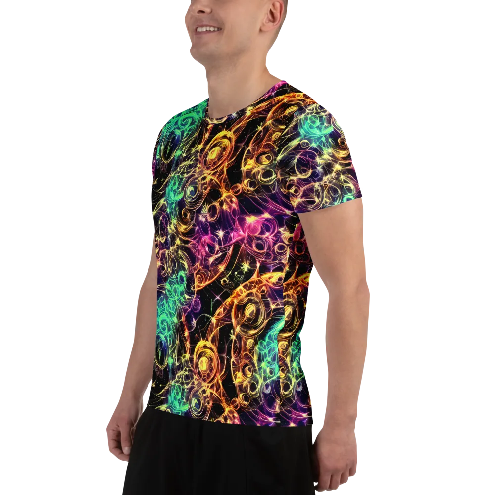 Radiant Spiral on Men's Athletic T-Shirt — Left