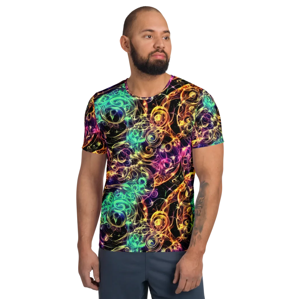 Radiant Spiral on Men's Athletic T-Shirt — Front