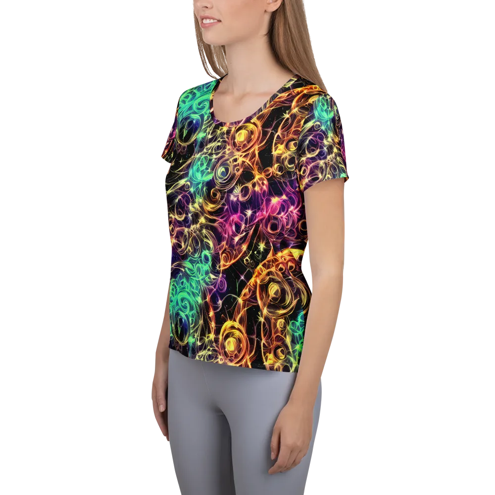 Radiant Spiral on Women's Athletic T-Shirt — Left