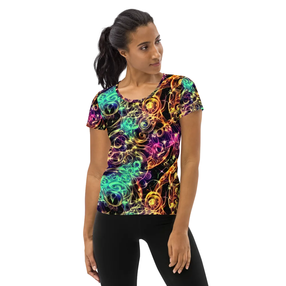 Radiant Spiral on Women's Athletic T-Shirt — Front