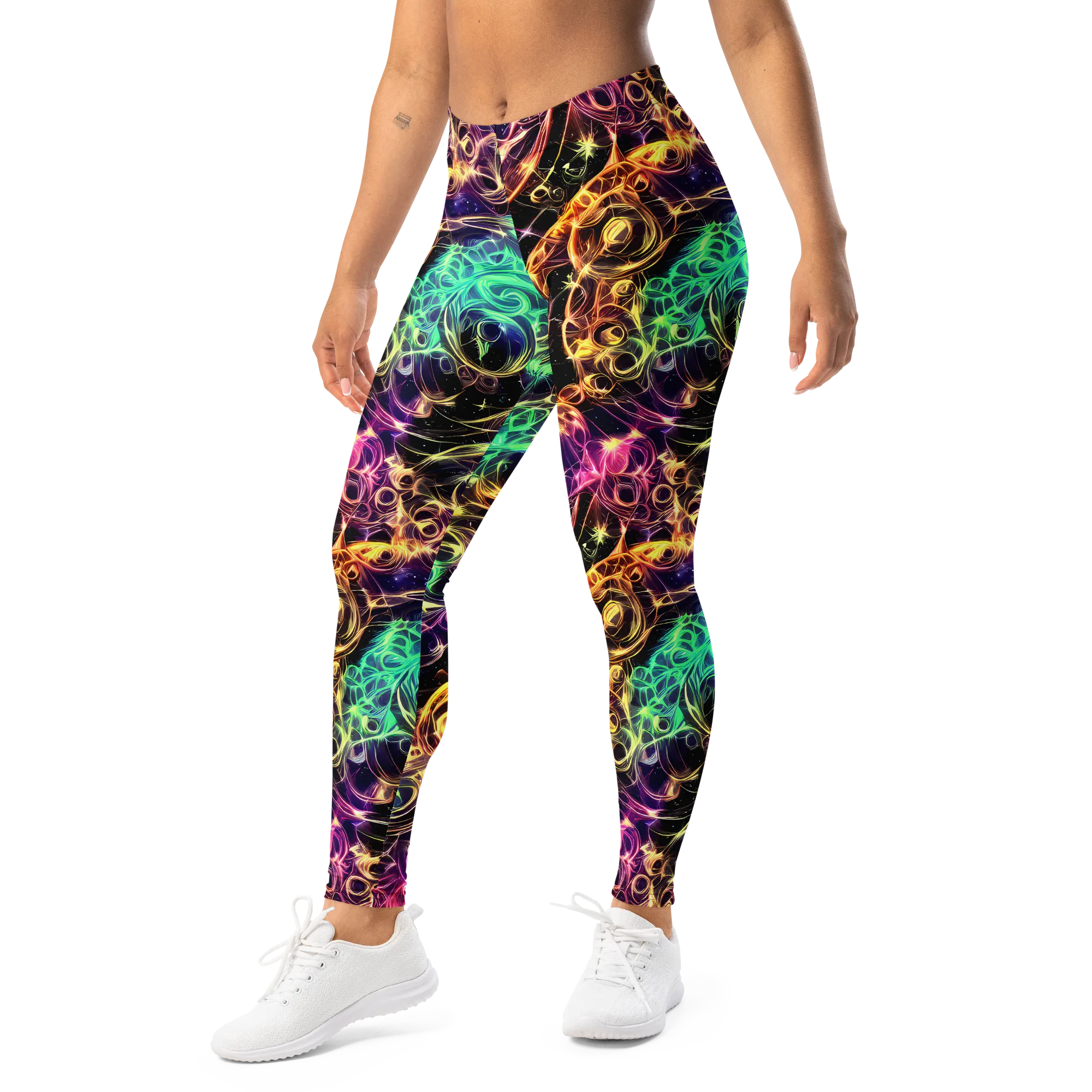 Radiant Spiral on Leggings — Left Front