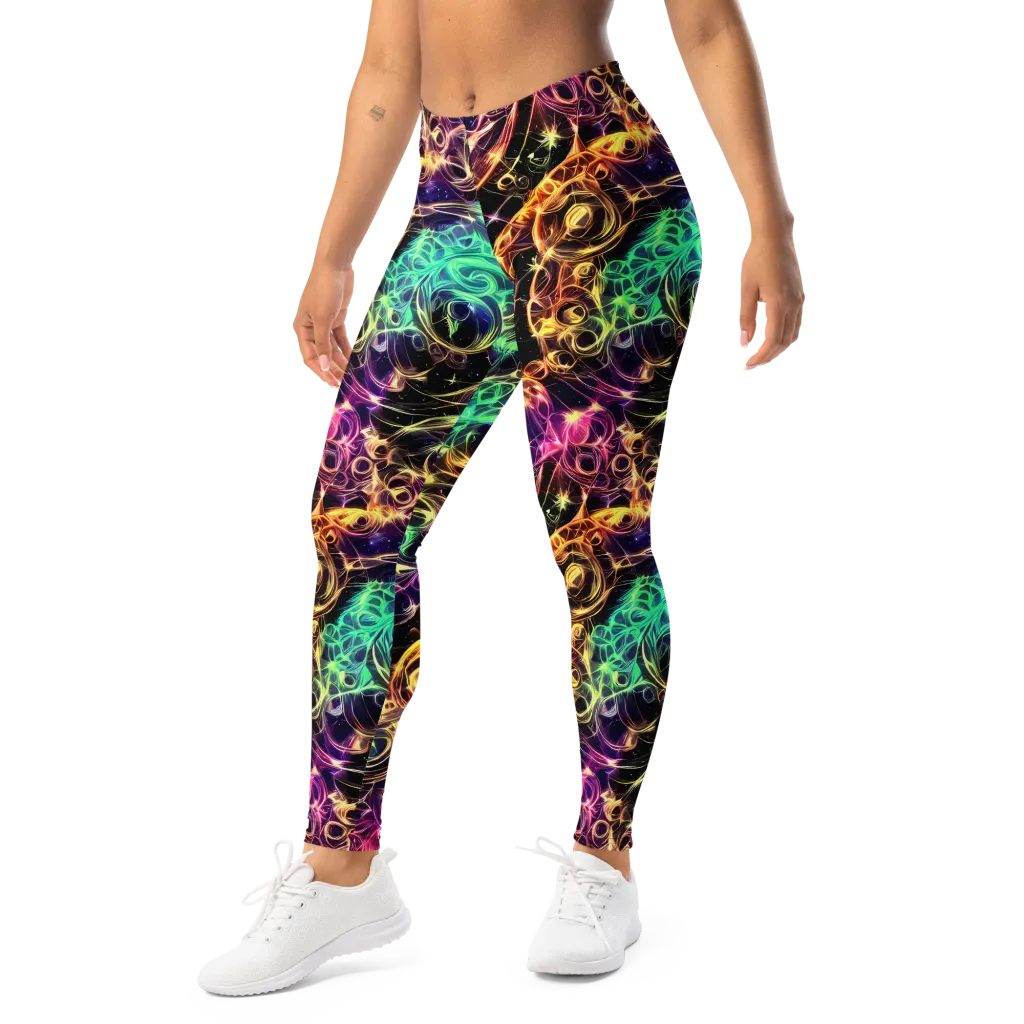 Radiant Spiral on Leggings — Left Front
