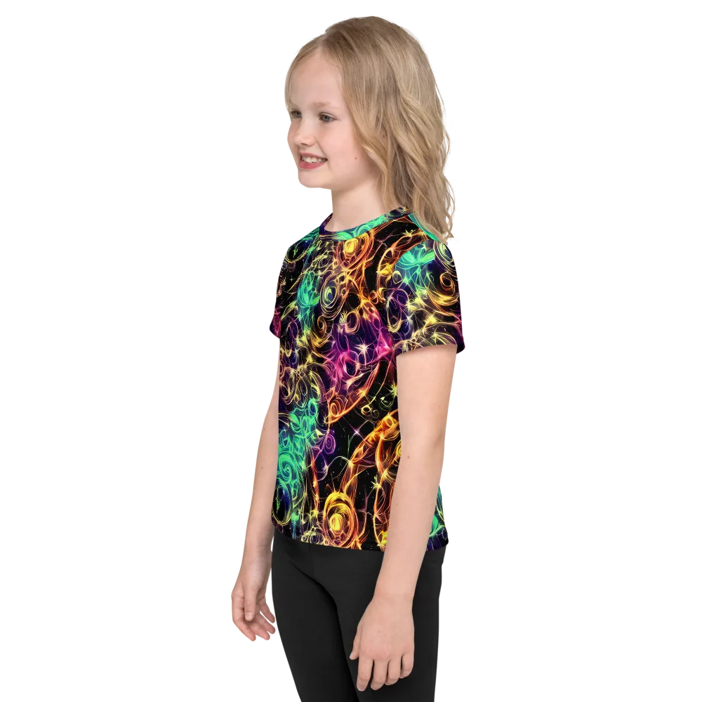 Radiant Spiral on Kids Crew Neck T-Shirt — Left