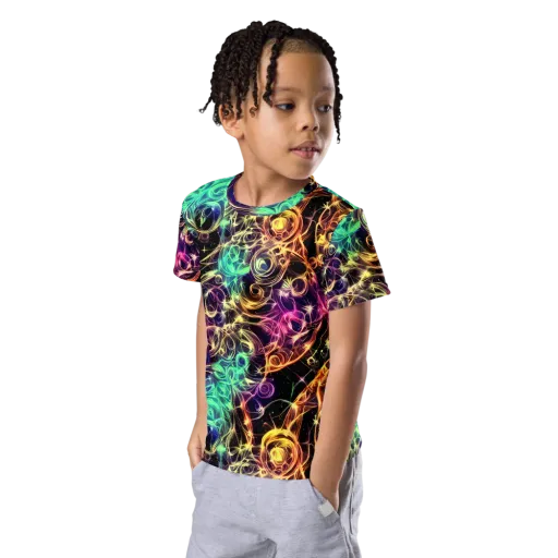 Radiant Spiral on a Kids Crew Neck T-Shirt