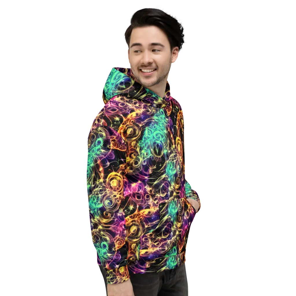 Radiant Spiral on Hoodie — Right