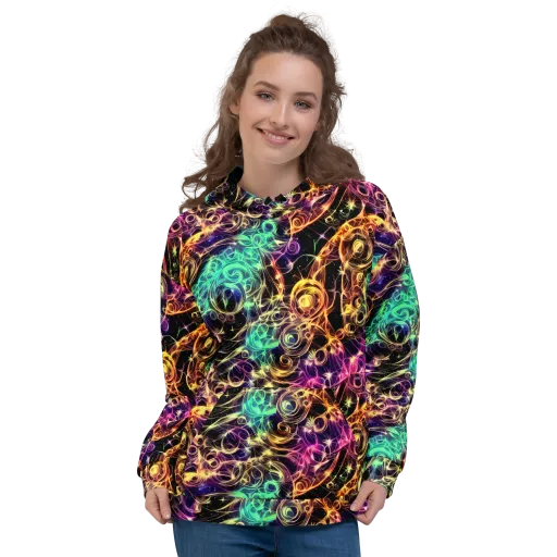 Radiant Spiral on a Hoodie