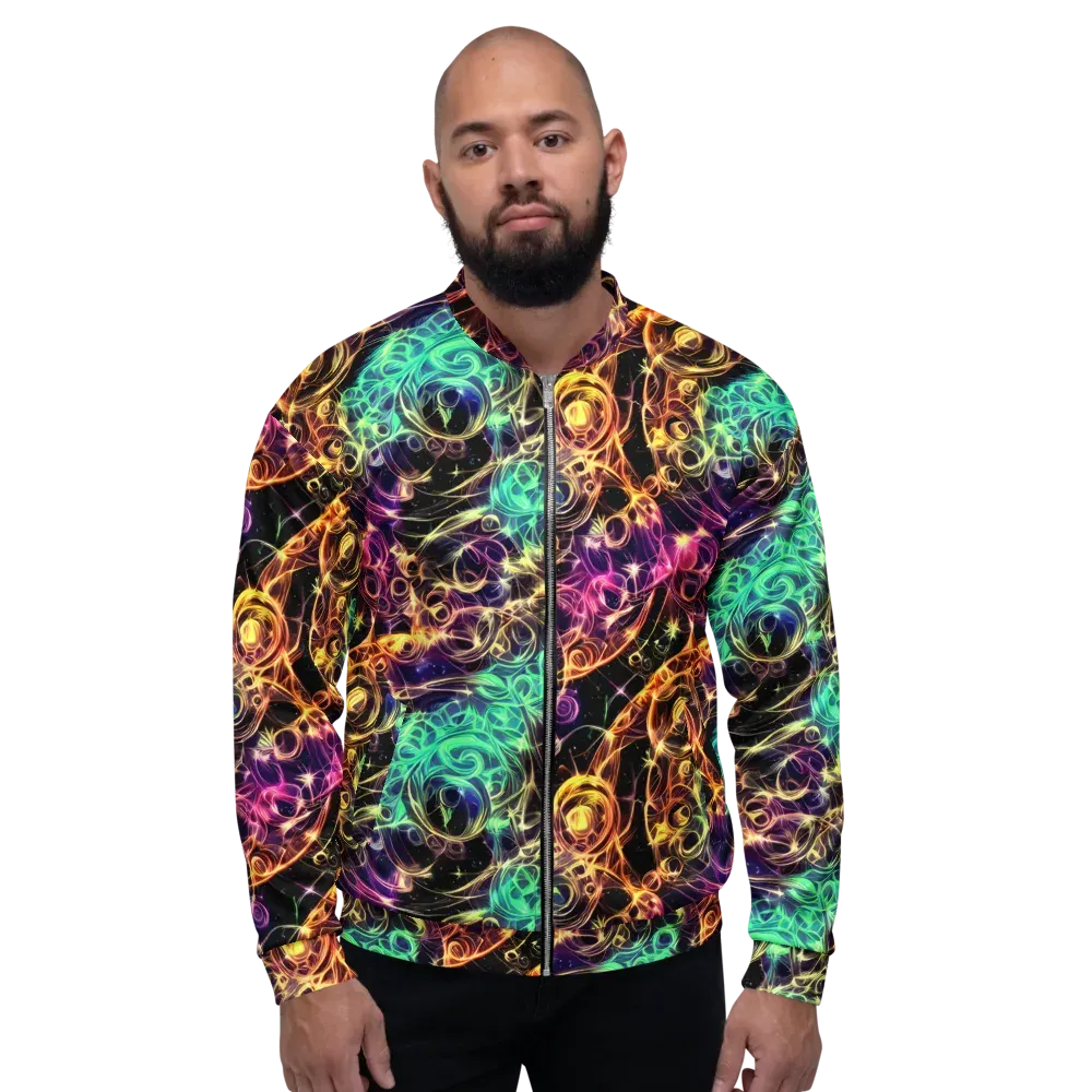 Radiant Spiral on Bomber Jacket — Front