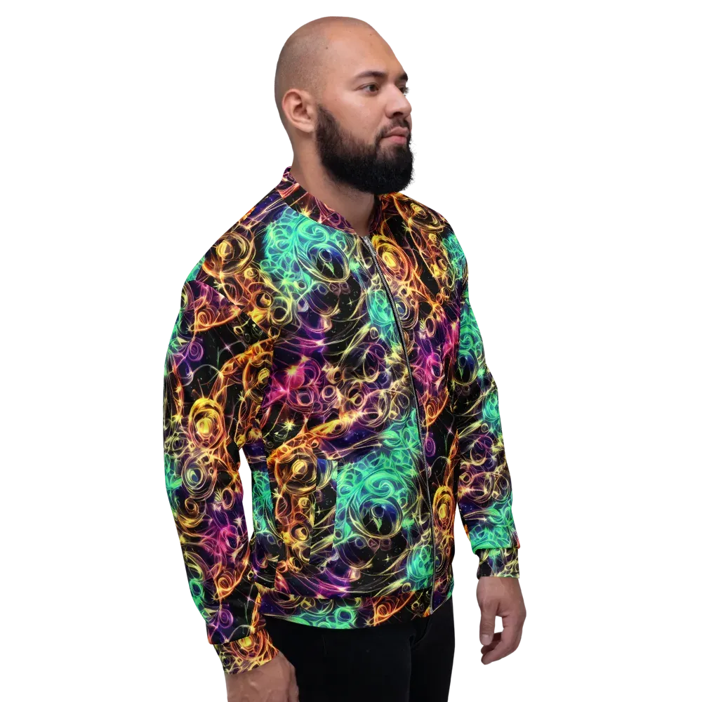 Radiant Spiral on Bomber Jacket — Right