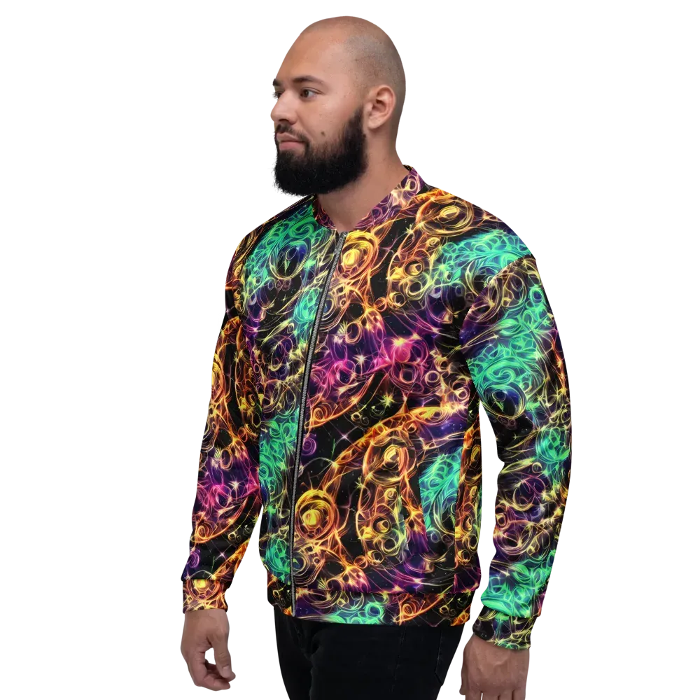 Radiant Spiral on Bomber Jacket — Left
