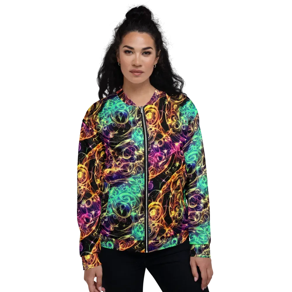 Radiant Spiral on Bomber Jacket — Front