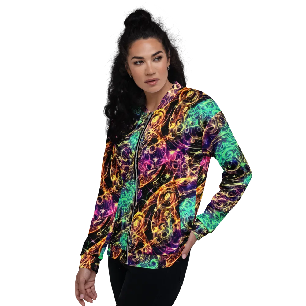 Radiant Spiral on Bomber Jacket — Left