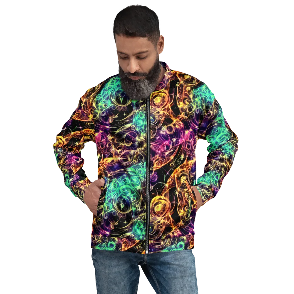 Radiant Spiral on Bomber Jacket — Front