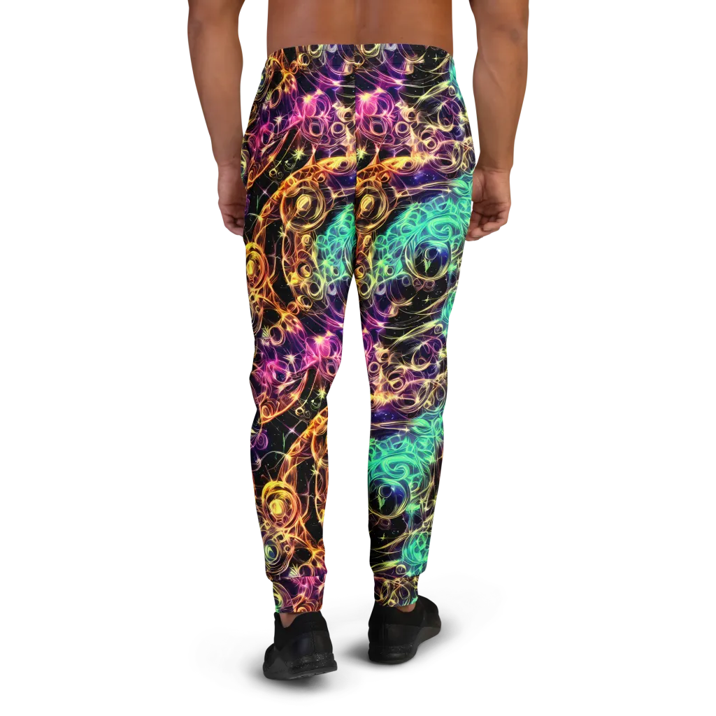 Radiant Spiral on Men's Joggers — Back