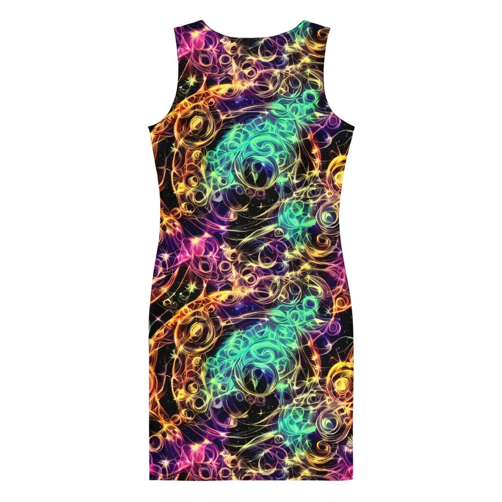 Radiant Spiral on Bodycon Dress — Back