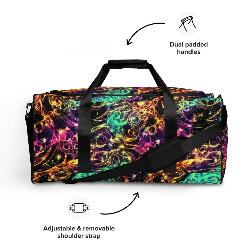 Radiant Spiral on Duffle Bag — Front
